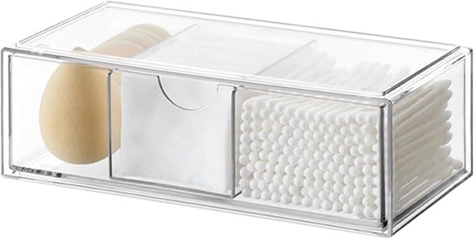 Practical Storage Container with Dividers Functional Stackable Drawer Storage Container for Beauty and Jewelry Beauty Product Box