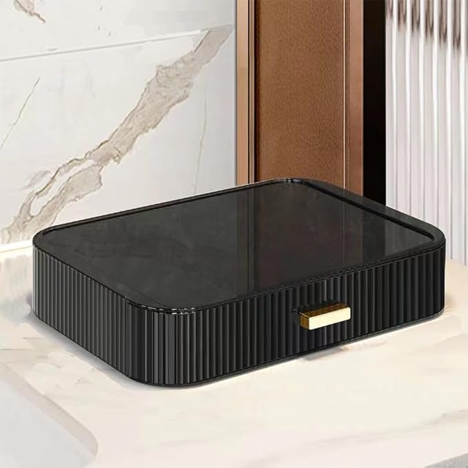 Stackable Makeup Storage Drawers, Bathroom Counter Organizer. | Drawers Can be Stacked, Cosmetic Display Case, Ideal for Make Up, Skincare, Perfume; Suitable for Dresser Top, Vanity