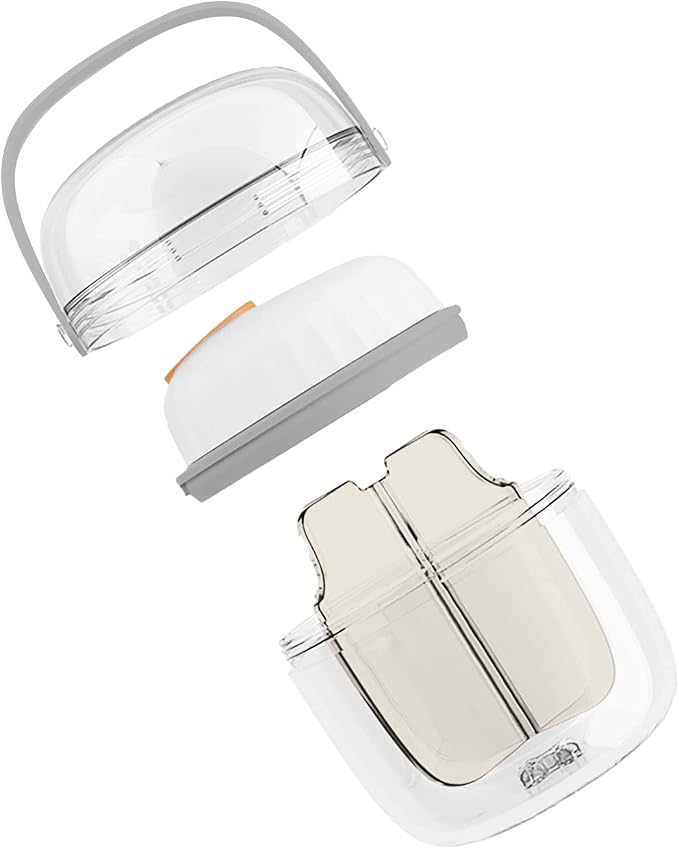 Mini Pill Dispenser Organizer Bottle, Daily Travel Medication Box with Secure Closure (Mini - White)