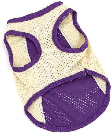 PAIDEFUL Mesh Tank Top for Small Dogs, Purple, XL