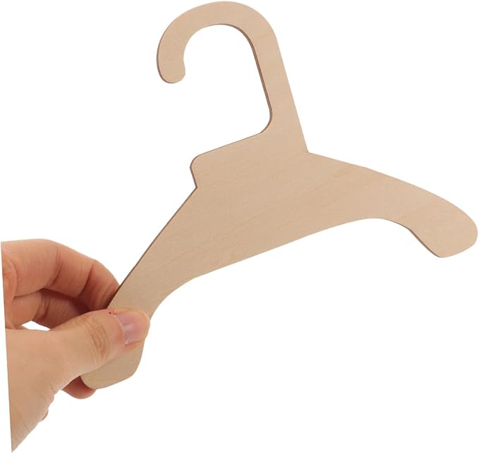 STOBAZA 10Pcs Wooden Pet Clothes Hangers Small Dog and Cat Clothing Hanger Solid Wood Sturdy Closet Organizer for Puppy Apparel Storage