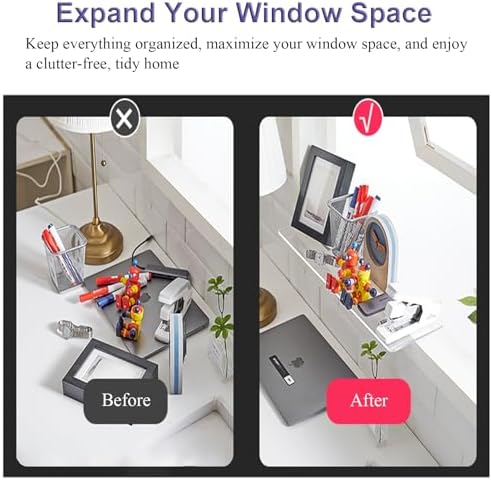 Window Sill Extender for Plants, Minimalist Plastic Medicine Cabinet Shelf, Waterproof Windowsill Organizer/Window Plant Shelf, Home Decor(50x15cm(19 3/4x5 7/8"))