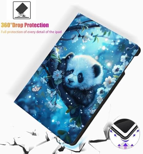 for Samsung Galaxy Tab S10 Plus 2024/S9 Plus/S9 FE Plus 5G 2023 12.4 Inch Tablet Case,Auto Wake/Sleep,Adjustable Stand Protective Cover - Cute Cat Swim Ring