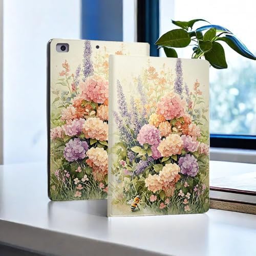 for Microsoft Surface Pro 11/10/9-13" 2024/2022 Tablet Case,Auto Wake/Sleep,Adjustable Stand Protective Cover - Watercolor Flower