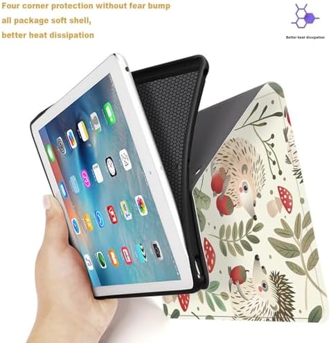Tablet Case for iPad Air 11 Inch M3/M2 (2025/2024),iPad Air 5th/4th Gen (2022/2020),Shockproof Protective Cover with Stand,Auto Wake/Sleep,Hedgehog Acorn