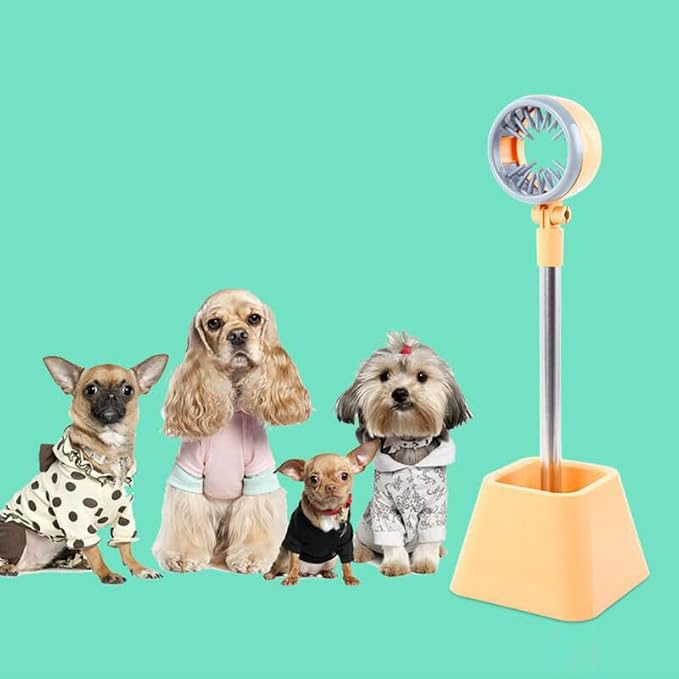 Mikikit Pet Hair Dryer Holder Rotation Dog Dryer Stand Hair Tool Organizer Stainless Steel Pp