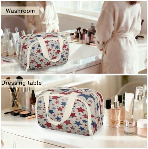4th of July Travel Toiletry Bag for Women