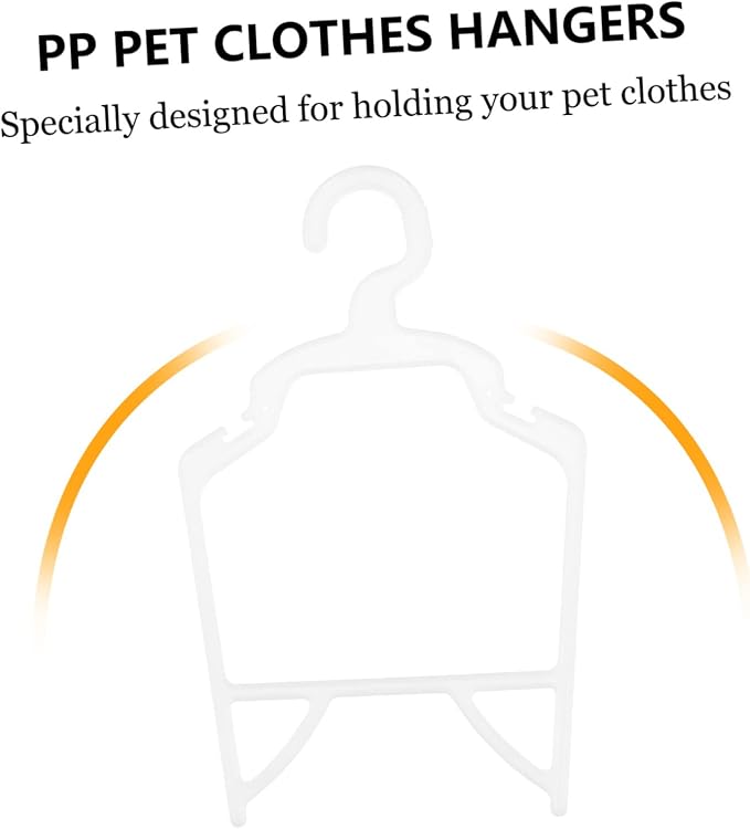 10pcs Pet Clothes Hangers for Dogs and Cats Pp Pet Clothing Holders Lightweight and Compact Clothes Organizer for Easy Storage and Display