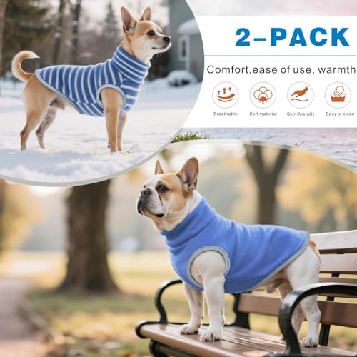 Idepet Dog Fleece Sweater,Soft Puppy Sweatshirt Warm Winter Shirt