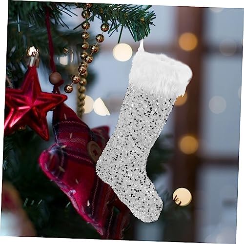 1Pc Xmas Sock Pendant Candy Storage Bag Christmas Packing Sock for Holiday Decorations Craftsmanship for Candy and Design