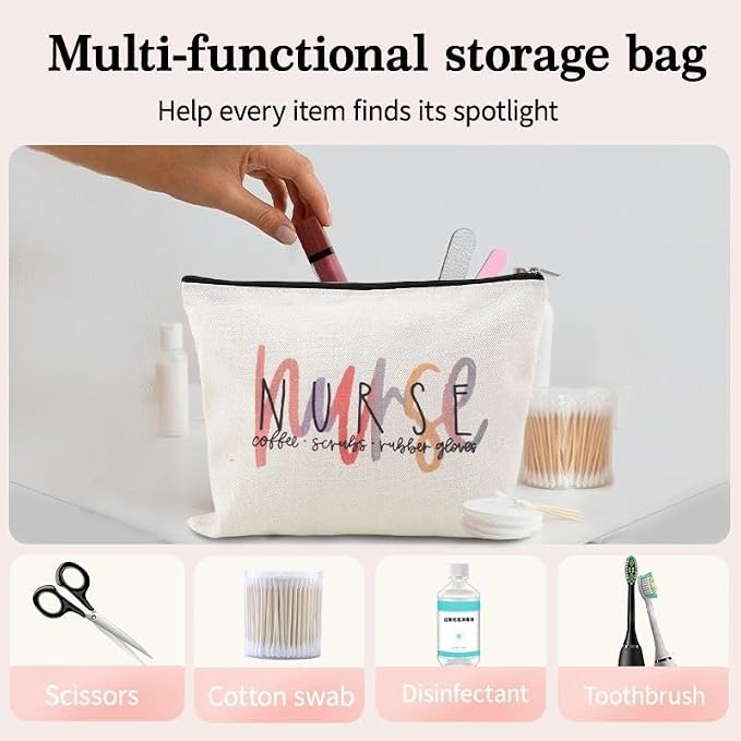 Nurse Essentials Bag for Work Small Nursing Pouch for Supplies Nurse Practitioner Birthday Gifts for Women Nursing Student Makeup Bag Nurses Week Gifts Bags Graduation Gifts for Nurses Female