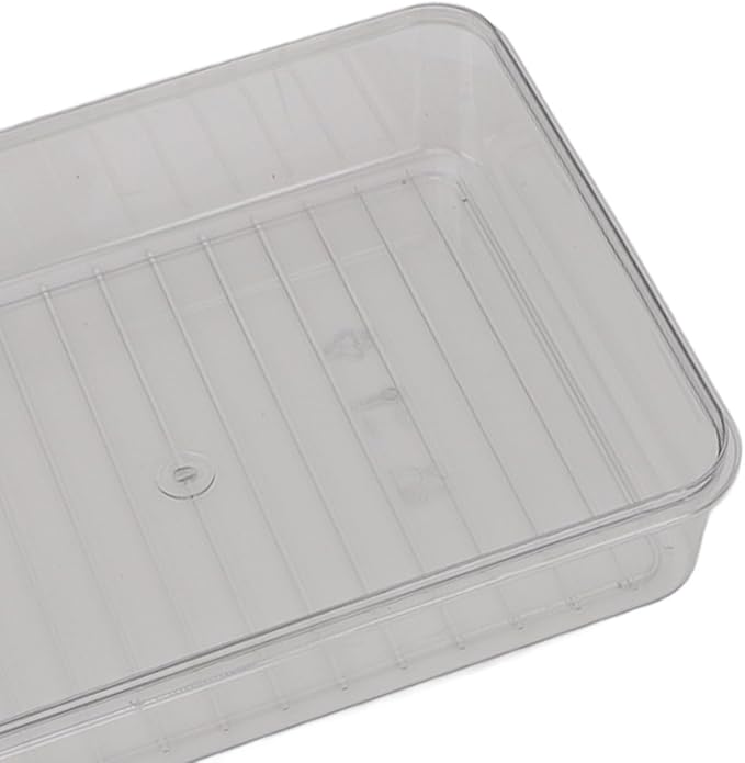 Fruit Storage Container, Highly Sealed PET Refrigerator Organizer Box Portable Vegetables Fruit Containers for Kitchens, Restaurant, Picnic (Outer Box)