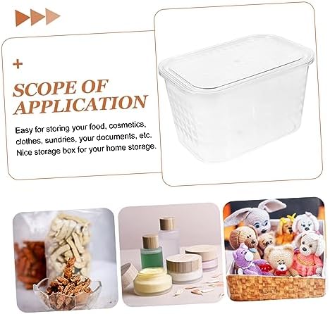 COHEALI Clear Book Organizer Storage Container with Lid Transparent Pet Bookshelf Storage Box for Home Office Bathroom for Toys Makeup Snacks and More