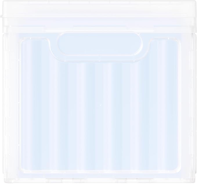 Oterri Lockable Plastic File Box with Lid for Letter-Size | Hanging File Folders Not Included. Clear, Large 1-Pack. Home, Office, Classroom, Dorm, Tax, Under Bed, Filing Cabinet.