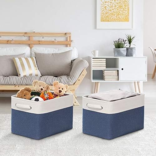 Fabric Storage Bins for Shelves, Rectangle Storage Basket, 3 Pack
