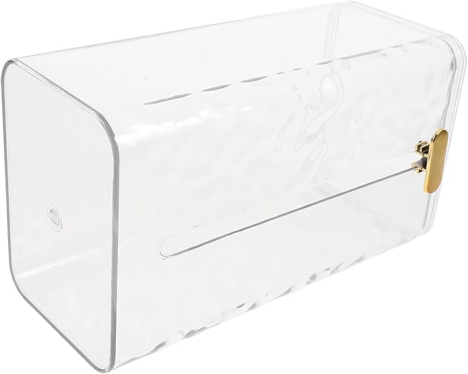 GLEAVI Box Wall Mounted Tissue Holder Transparent Bathroom Tissue Storage Box Towel Dispenser Multi Functional Napkin Organizer for Kitchen and Toilet Space Saving