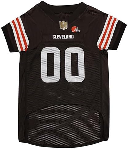 Pets First NFL Cleveland Browns Dog Jersey, Size Large, Football Shirt Costume for Pet, Dog Sports T-Shirt, NFL Team Clothing for Cats, Licensed Pet Apparel Available in 7 Sizes and 32 Teams