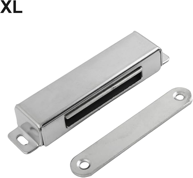 304 Stainless Steel Magnetic Cabinet Latch with 40kg Pull Force, Door Catch for Kitchen Bathroom and RV Use(XL)
