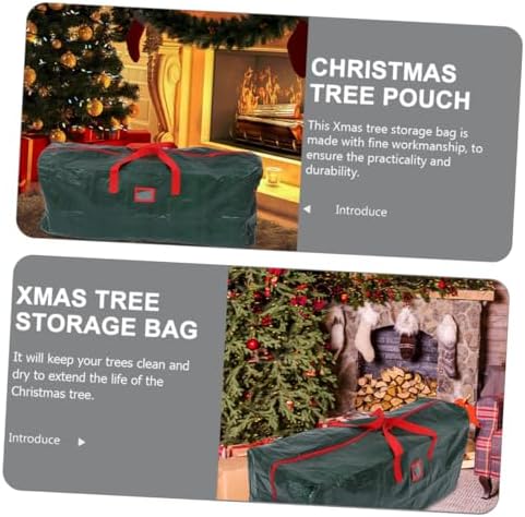 Kisangel Christmas Tree Storage Bag Large Capacity Holiday Tree Pouch for Safe Storage Oxford Material for Seasonal Decorations