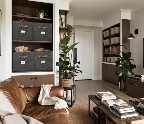 DECOMOMO Storage Bins, Storage Baskets for Shelves