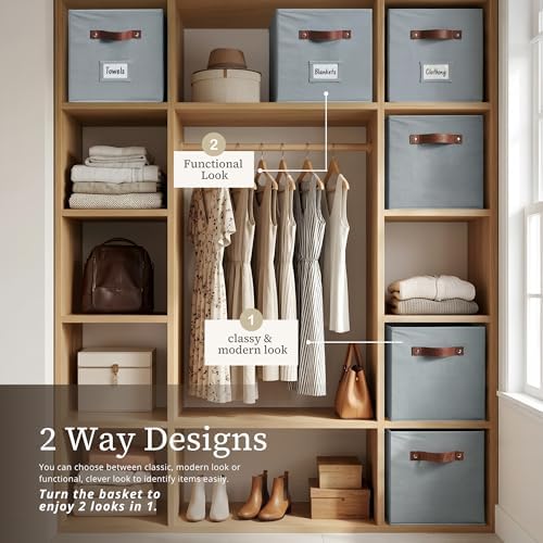 DECOMOMO Storage Bins, Storage Baskets for Shelves