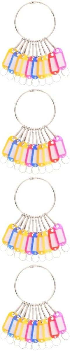 DOITOOL 4sets Multi-Functional Key Tags Luggage and Pet Identification Labels Easy to Use Color-Coded Organizers for Home Office and Travel