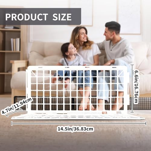 12PCS Modular Pet Playpen Panels Safe, Black | Lightweight Design for Furniture Gaps, Multifunctional Use, Easy Assembly Under Bed Blocker