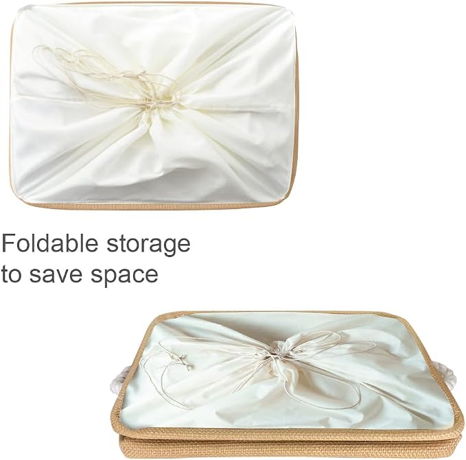 Storage Bin for Shevles - Extra Jumbo 3Pack 20.5L×15.7W×13.8H inch Organization and Storage Basket for Organizing, Fabric Storage Cubes for Closet Shoe Linen Decorative (Beige)