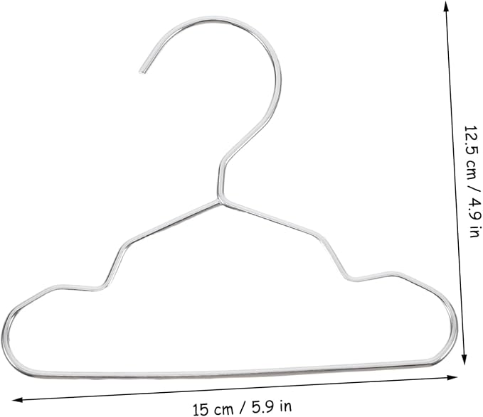 Unomor 10pcs Mini Pet Hangers Cat and Dog Clothing Hangers Steel Pet Apparel Closet Coat Rack Storage Organizer for Small
