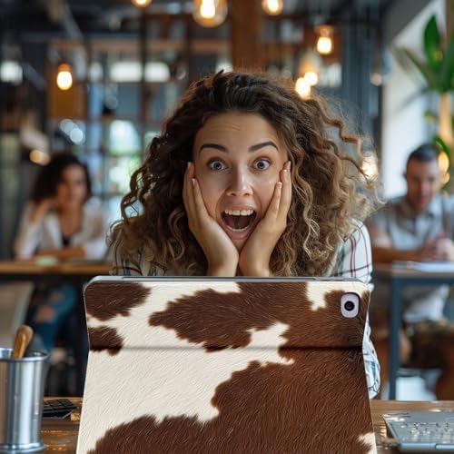 for Microsoft Surface Pro 11/10/9-13" 2024/2022 Tablet Case,Auto Wake/Sleep,Adjustable Stand Protective Cover - Cow Print