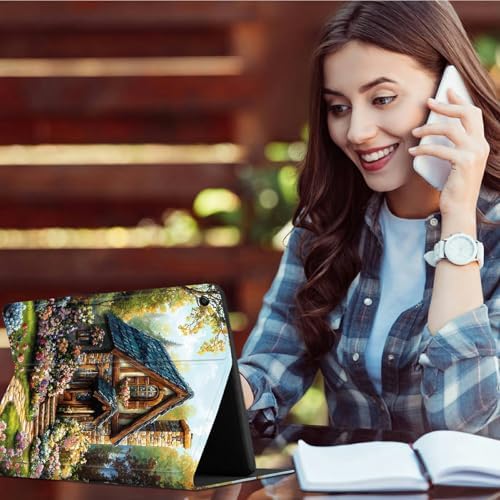 Case for Samsung Galaxy Tab A8 10.5" 2022 Model (SM-X200/X205/X207) | Slim Leather Smart Cover with Multi-Angle Anti-Slip Stand [Auto Wake/Sleep] Shell for Women Men - Garden Castle