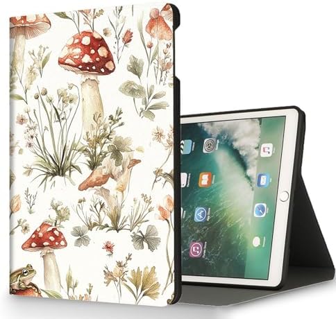 for Microsoft Surface Pro 11/10/9-13" 2024/2022 Tablet Case,Auto Wake/Sleep,Adjustable Stand Protective Cover - Watercolor Mushroom Frog