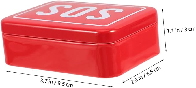 Emergency Mini Container Case Aid Metal Medicine Box Organizer Bag for Travel Outdoor Pet Supplies