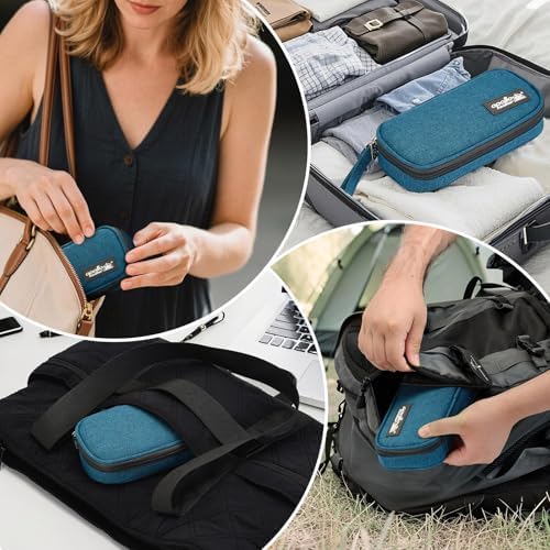 apollo walker Insulin Cooler Travel Case with Ice Packs and Insulation | TSA Approved Includes 2 x 90g ice packs for 9-hour cooling insulin pens & syringes for Diabetics to Carry (Teal)