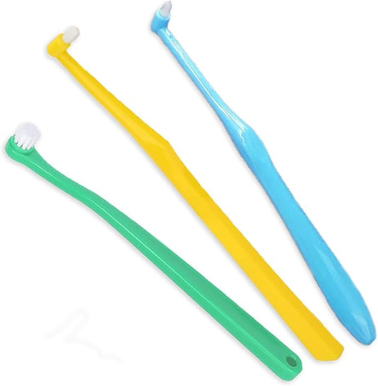Pet Republique Extra Small Breed Toothbrush Kit for Dogs & Cats, 1/4” PointedBrush, 1/4” FlatBrush, 3/8” RegularBrush (3-Piece Kit); Works on Yorkie, Chihuahua, Pomeranian, and Miniature Breeds