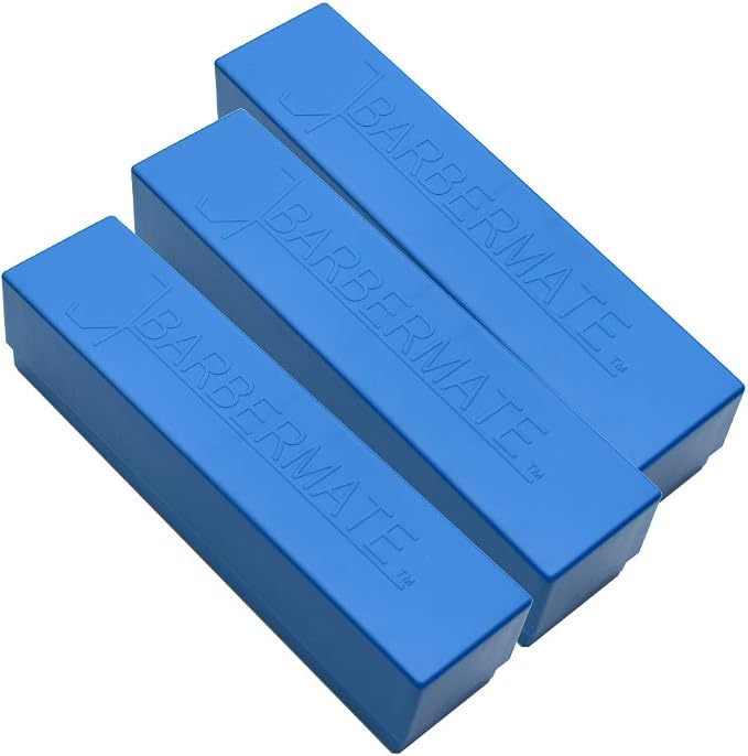 3 Pack Blue BarberMate Blade Caddy with Detachable Lid