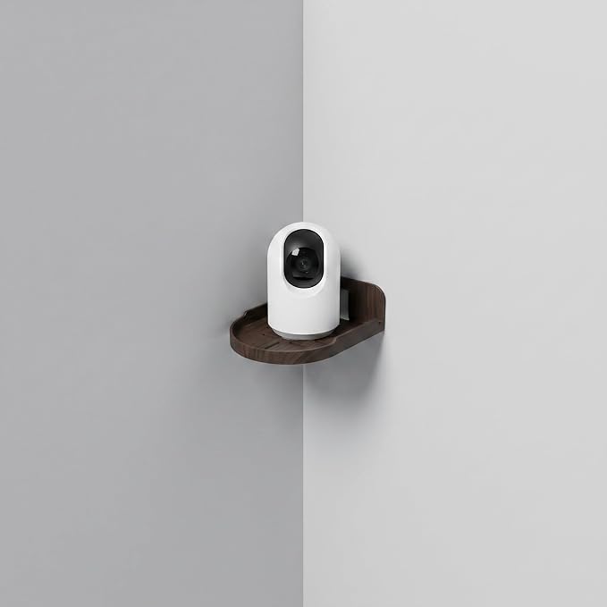 ibasenice 2pcs Plastic Small Wall Shelf for Security Cameras Space-Saving Repositionable Holder for Home Cameras and Small Devices Floating Wall Mount Shelf