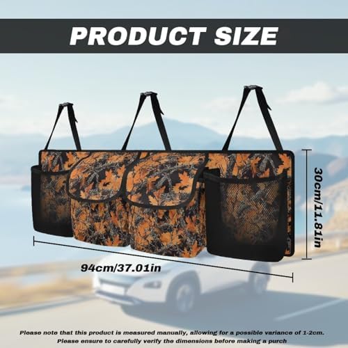 Tree Branch Hanging Trunk Organizer Car Back Seat Storage with 4 Large Pockets Foldable Automotive Interior Accessories for Sedans MPV SUV Jeep Trucks Van
