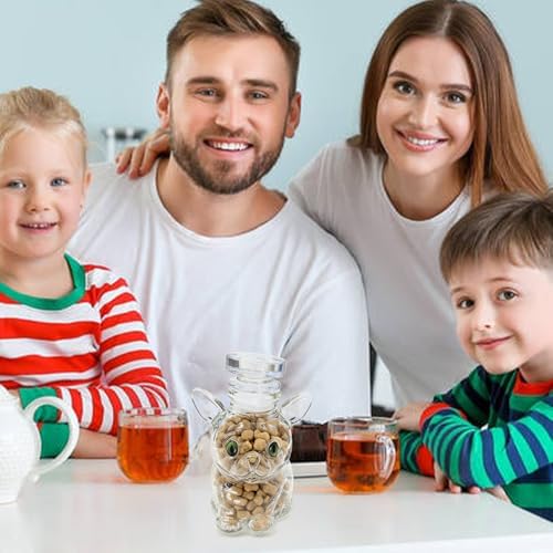 Animal Candy Container - Cute Airtight Storage Jar, Decorative Kitchen Canister with Lid, Multifunction Organizer | Candy Jar for Chocolate Nuts Fondant Pet Treats Coffee Pod Dining Living Room
