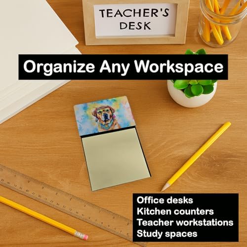 Caroline's Treasures Mastiff Hippie Dawg Sticky Note Holder Refillable Dispenser Self-Sticky Note Pads, Memo Pads Blank Desk Accessories