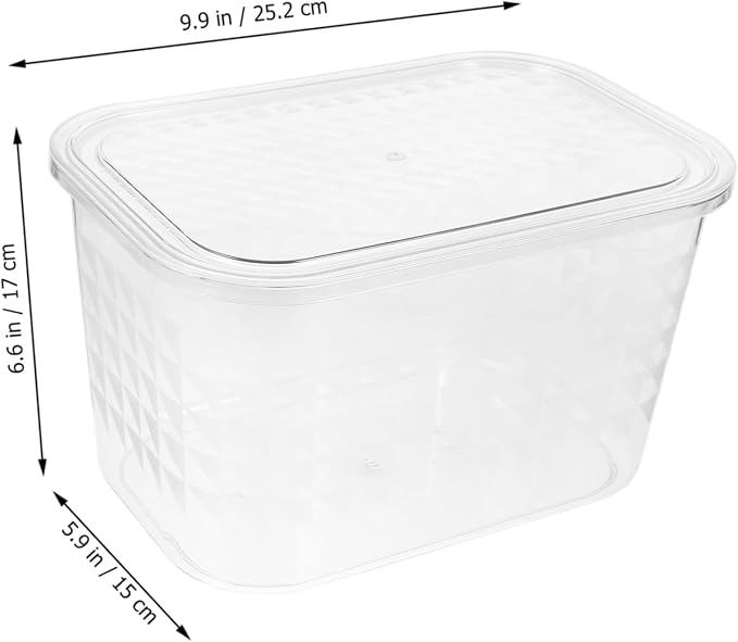 KALLORY Transparent Book Organizer Storage Box for Home Office and Classroom Clear Pet Container for Book Dvd and Desk Organization Tidy Up Your Space