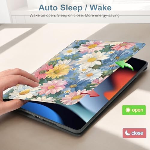 for Samsung Galaxy Tab S10 Plus 2024/S9 Plus/S9 FE Plus 5G 2023 12.4 Inch Tablet Protective Cover with Adjustable Stand and Magnetic Auto Wake/Sleep,Floral Pattern
