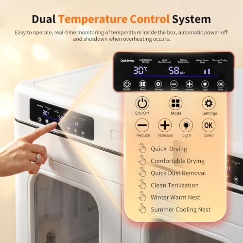Pet Dryer Box 15.2 cu ft for Large Dogs, 2800W Quiet <45dB with Ion Care | pet dryer box large dog grooming cabinet 15.2 cu ft 2800W quiet ion care 130 lbs 430L