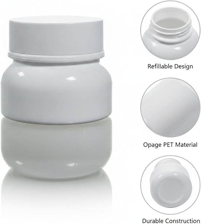 Refillable Cosmetic Spray Bottles, Opaque White PET for Skincare, Travel-Size Dispenser for Toners and Serums, 2 oz (1 PC)