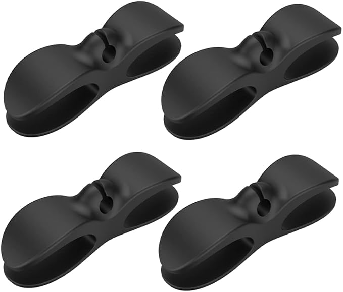 Veemoon 4pcs Adhesive Cable Organizers Cord Management Winders for Kitchen Home Appliances Tidy up Power Plugs Cords Easy Installation Required for Pots Air Fryers