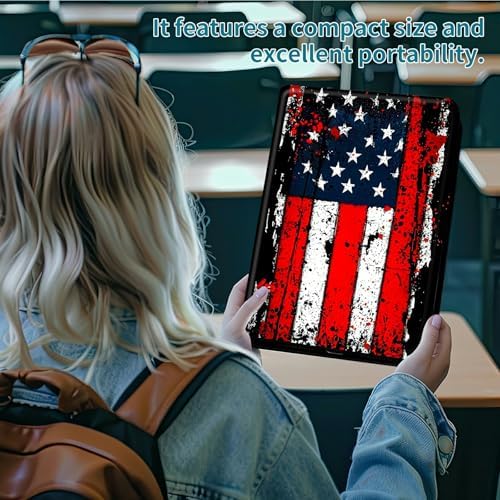 Case for Samsung Galaxy Tab A 10.1" 2016 SM-T580/T585/T587, 360 Degree Rotating Stand with Multi-Angle Vertical & Horizontal Viewing Shockproof Shell for Women Men, Vintage Black Flag