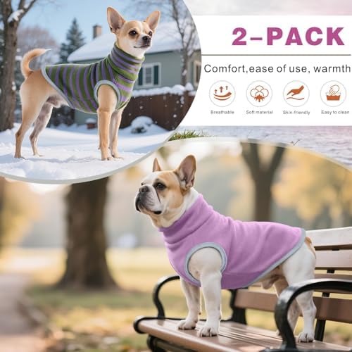 Idepet Dog Fleece Sweater,Soft Puppy Sweatshirt Warm Winter Shirt