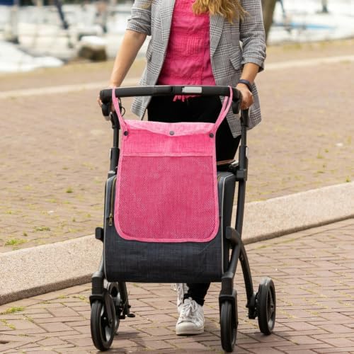 Linen Stroller Organizer Bag with Large Storage Capacity and Easy Installation, Universal Hanging Bag and Pet Strollers, for Travel and Outings