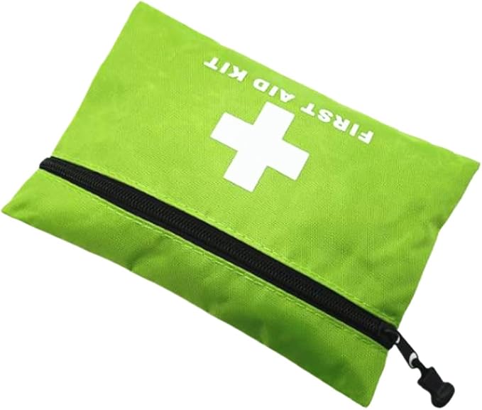 Red Emergency Bag First Aid Small Empty Travel Rescue Pouch First Responder Storage Medicine Pocket Bags for Car Home Office Kitchen Nurse Sport Outdoors Bag Only (Green 20x14cm)