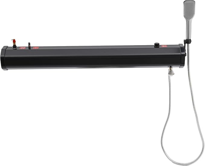 Pressurized Water Tank, Portable Camping Showerhead Handheld with Storage Bag, Roof Rack Shower, 18L Roof Rack Mount Shower for Hiking, Car wash, Pet Cleaning, Beach Vacations